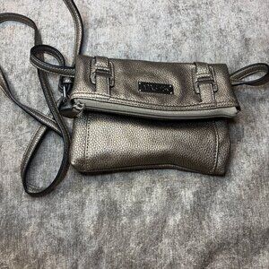 Kenneth Cole Reaction Small Fold-over Crossbody w/ Adjustable Strap Golden/Bronz